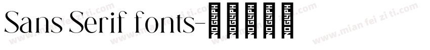 Sans Serif fonts字体转换